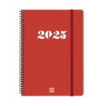 AGENDA 2025 BASIC MY E10 155X212MM SEMANA VISTA HORIZONTAL ROJO FINOCAM 743503025