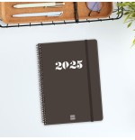AGENDA 2025 BASIC MY E10 155X212MM SEMANA VISTA HORIZONTAL NEGRO FINOCAM 743506025