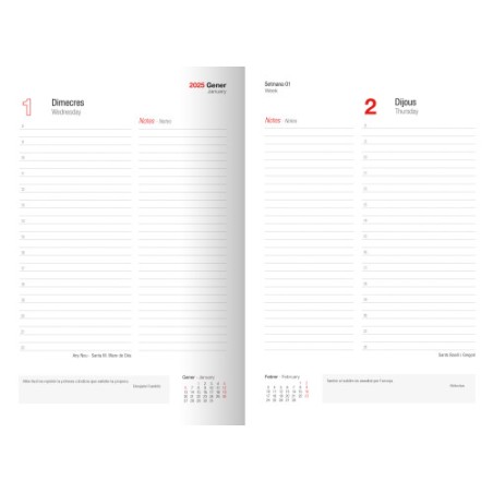 AGENDA 2025 TOKIO DIA/PAGINA 17X24 NEGRO CATALAN INGRAF 355525