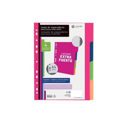 1836-CARCHIVO 49050699 divisor Polipropileno (PP) Multicolor