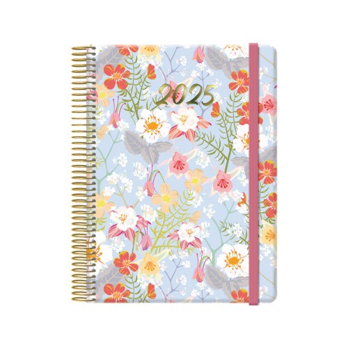 AGENDA 2025 CUTE DIA PAGINA 15 X 21 CM MODELO GARDENIA CON 4 HOJAS DE PEGATINAS DOHE 12903 - 25