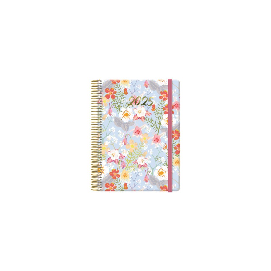 AGENDA 2025 CUTE DIA PAGINA 15 X 21 CM MODELO GARDENIA CON 4 HOJAS DE PEGATINAS DOHE 12903 - 25