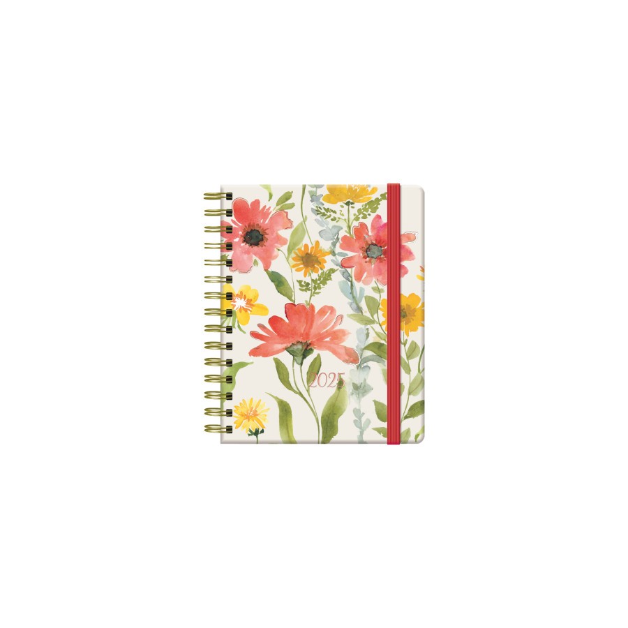 AGENDA 2025 FLORAL SEMANA VISTA 15 X 21 CM MODELO ORQUIDEA DOHE 12901 - 25