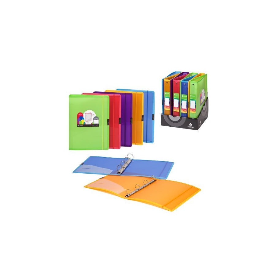 1839-CARPETA DE ANILLAS POLIPROPILENO DUNE A4+ 4/25MM GOMA AZUL CARCHIVO 12370450