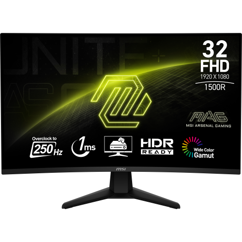 MSI MAG 32C6X pantalla para PC 80 cm (31.5") 1920 x 1080 Pixeles Full HD Negro