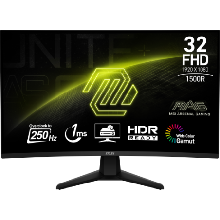 MSI MAG 32C6X pantalla para PC 80 cm (31.5") 1920 x 1080 Pixeles Full HD Negro