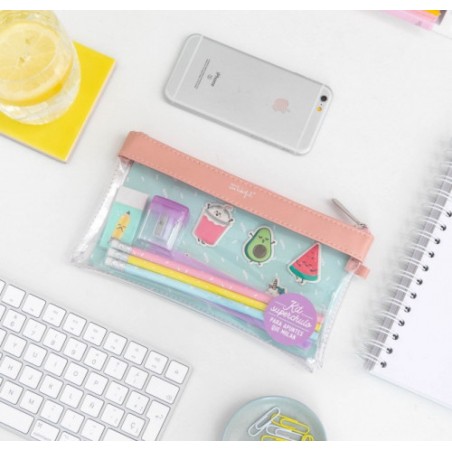 KIT DE ESTUCHE TRANSPARENTE PVC "PARA APUNTES QUE MOLAN" MR.WONDERFUL WOA09499ES