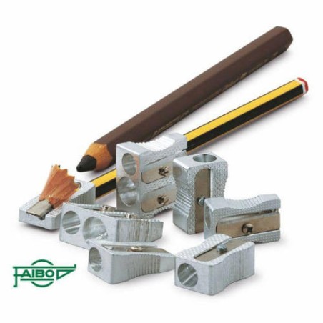 1861-SACAPUNTAS METALICO SIMPLE CON FORMA DE CUNA 100% RECICLABLE FAIBO 2001