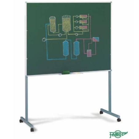 1869-JUEGO SOPORTE METALICO CON RUEDAS PARA PIZARRAS FAIBO 190X60 CM. FAIBO 18RT