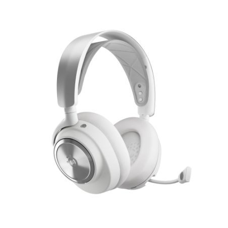 Steelseries Arctis Nova Pro Wireless Auriculares Inalambrico y alambrico Diadema Juego Bluetooth Plata, Blanco