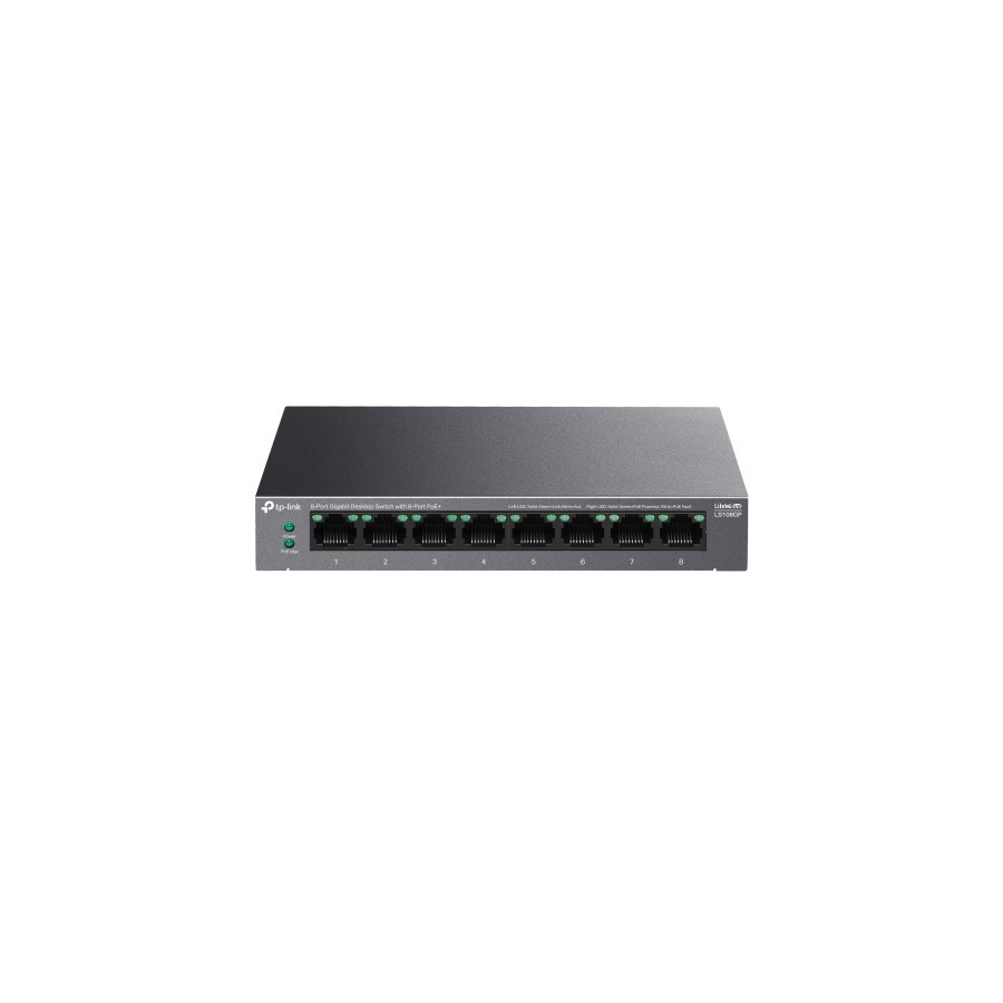 18950-TP-Link LiteWave LS108GP switch No administrado Gigabit Ethernet (10/100/1000) Energia sobre Ethernet (PoE) Negro