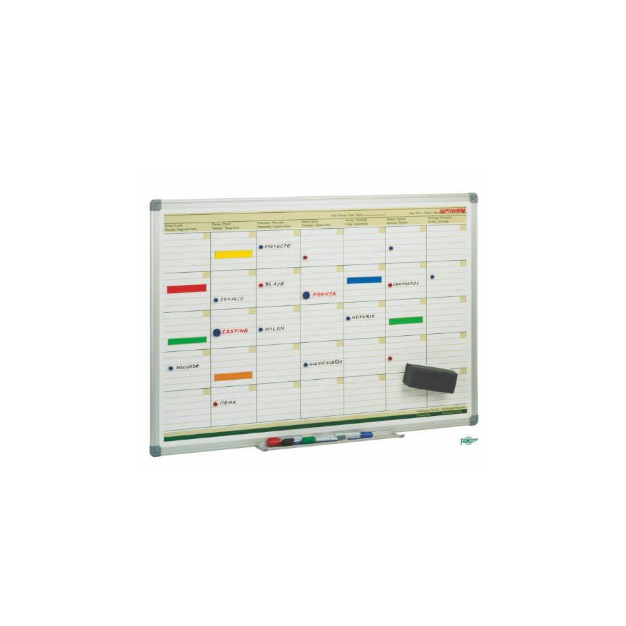 1897-PLANING MENSUAL MAGNETICO CON MARCO DE ALUMINIO 60X90 CM. FAIBO PLM