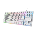 18987-Trust GXT 833W Thado teclado Juego USB QWERTY Espanol Blanco