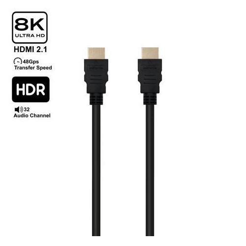 19011-EWENT ULTRA HIGH SPEED HDMI 2.1 CABLE WITH ETHERNET, BLACK, M/M 10,0M, 8K@60HZ, HDR