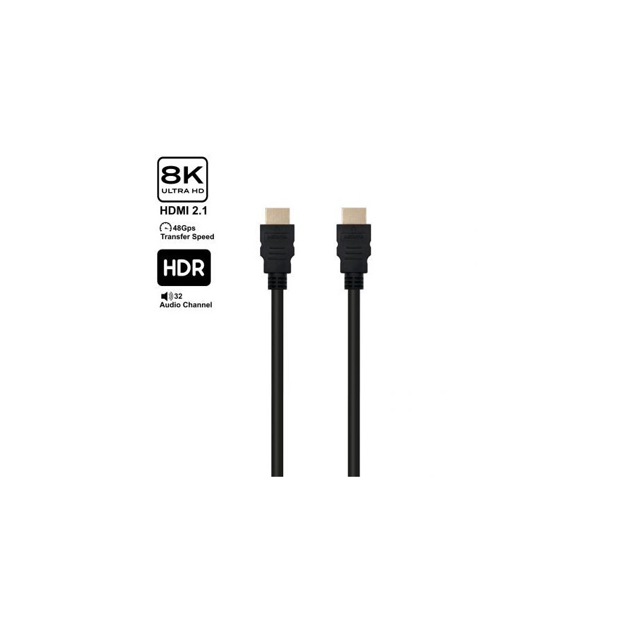 19011-EWENT ULTRA HIGH SPEED HDMI 2.1 CABLE WITH ETHERNET, BLACK, M/M 10,0M, 8K@60HZ, HDR