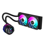 19026-GIGABYTE Refrigeracion liquida AIO AORUS WATERFORCE X II 240 para CPU - 2 ventiladores ARGB de 120 mm, pantalla LC