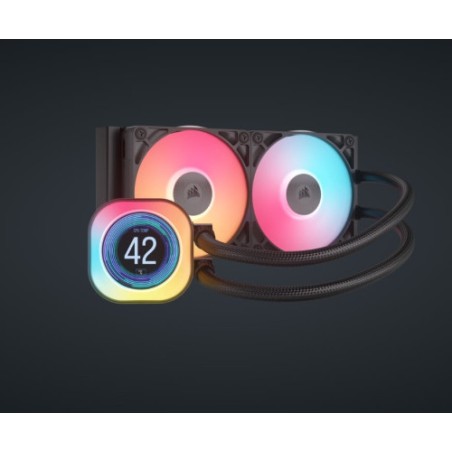 19057-Corsair iCUE LINK TITAN 240 RX LCD Procesador Refrigerador de aire 12 cm Negro 1 pieza(s)