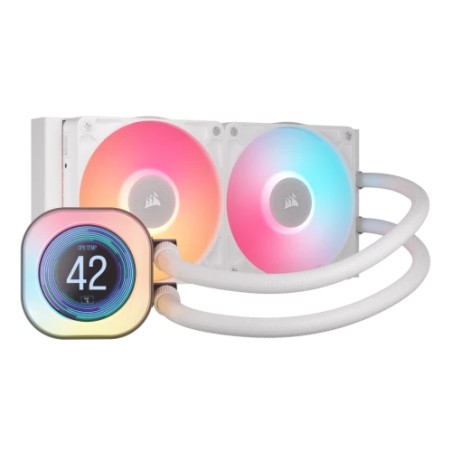 19062-Corsair iCUE LINK TITAN 240 RX LCD Procesador Refrigerador de aire 12 cm Blanco 1 pieza(s)