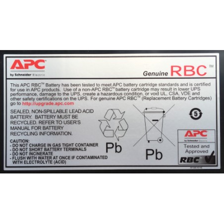 19083-APC RBC55 bateria para sistema ups Plomo acido