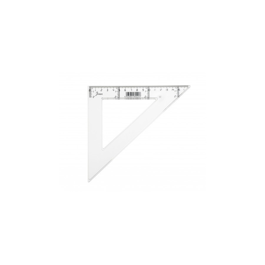 1909-ESCUADRA TRANSPARENTE EN PLASTICO INYECTADO GRADUADO Y BISELADO 25 CM. FAIBO 41225