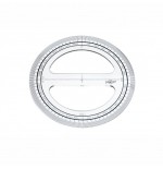 1910-CIRCULO TRANSPARENTE EN PLASTICO INYECTADO GRADUADO Y BISELADO 12 CM. FAIBO 220