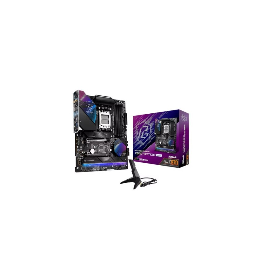19200-PLACA ASROCK X870 RIPTIDE WIFI,AMD,AM5,X870,4DDR5,256GB,2USB4+HDMI,4SATA3,3M.2,2USB4,9USB3.2,1USB TYPE-C,LAN2.5GB,