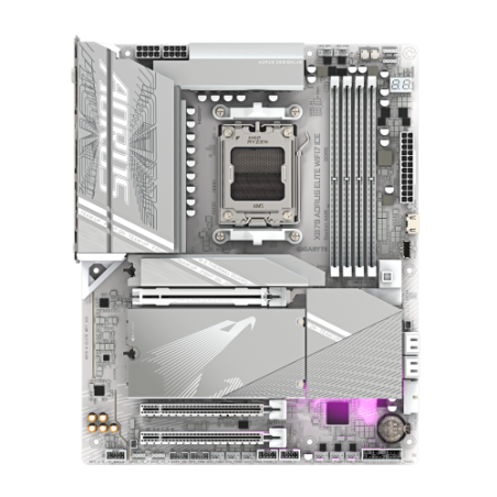 19246-GIGABYTE Placa base X870 A ELITE WF7 ICE - Compatible con CPUs AMD Ryzen 9000, VRM digital de 16+2+2 fases, hasta