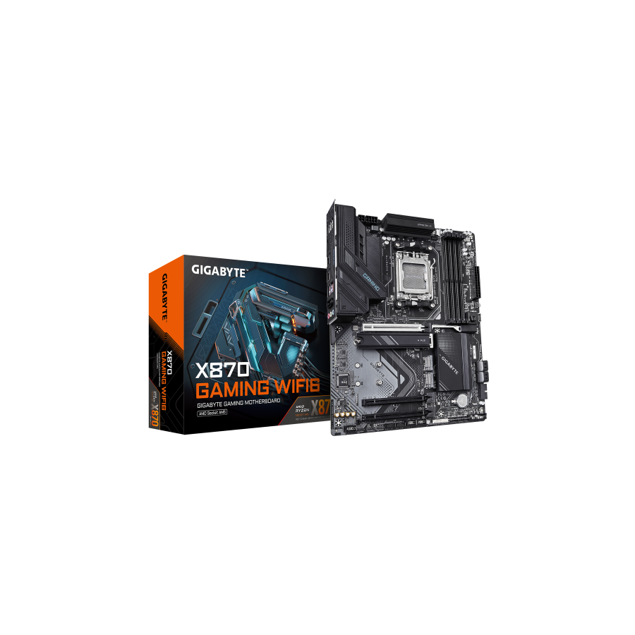 19249-GIGABYTE X870 GAMING WIFI6 Placa Base - Compatible con CPUs AMD Ryzen 9000, VRM de 8+2+2 fases, hasta 8000MHz DDR5