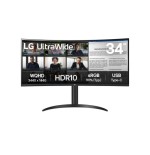 19268-LG 34WR50QK-B pantalla para PC 86,4 cm (34") 3440 x 1440 Pixeles Wide Quad HD Negro