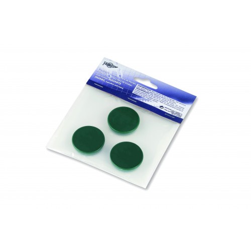 1930-BLISTER DE 3 IMANES REDONDOS 30MM. EN COLOR VERDE FAIBO 60-30-04