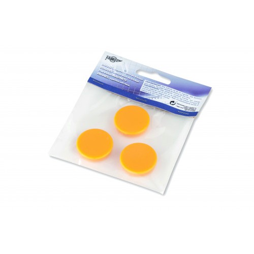 1934-BLISTER DE 3 IMANES REDONDOS 30MM. EN COLOR AMARILLO FAIBO 60-30-05