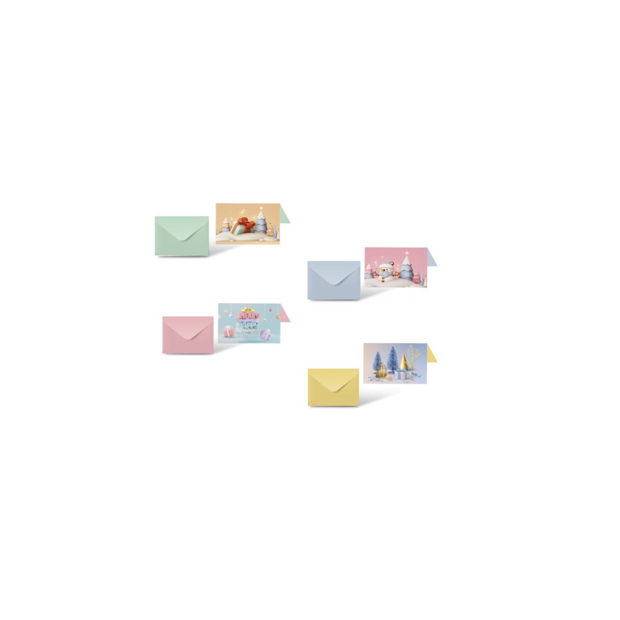 19372-TARJETA FELICITACION NAVIDAD PASTEL BISMARK 332935