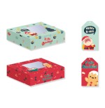 19383-CAJA PLEGABLE DECORADA CON VENTANA NAVIDAD BISMARK 330874