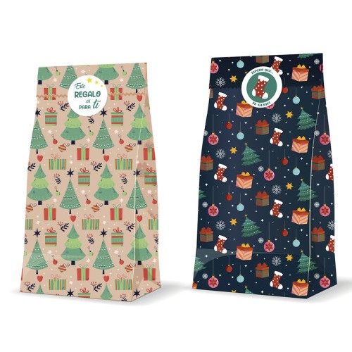 19384-SOBRE REGALO NAVIDAD 3 UND + ADHESIVOS 20+8X42 CM CM BISMARK 332845