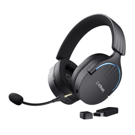 19414-Trust GXT 491 Fayzo Auriculares Inalambrico y alambrico Diadema Juego USB Tipo C Bluetooth Negro