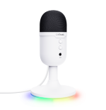 19432-Trust GXT 234P Yunix Blanco Microfono de superficie para mesa