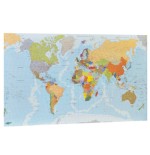 1944-MAPA MUNDI PLASTIFICADO SIN MARCO ENROLLADO 84X140 CM. FAIBO 173G