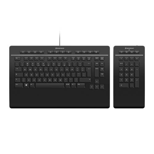 19445-3Dconnexion Keyboard Pro with Numpad teclado Oficina USB + RF Wireless + Bluetooth QWERTZ Aleman Negro