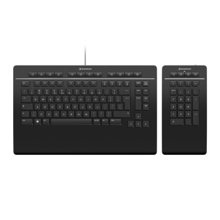 19445-3Dconnexion Keyboard Pro with Numpad teclado Oficina USB + RF Wireless + Bluetooth QWERTZ Aleman Negro