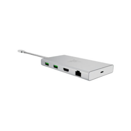 19454-Razer USB-C Dock Alambrico USB 3.2 Gen 1 (3.1 Gen 1) Type-C Aluminio