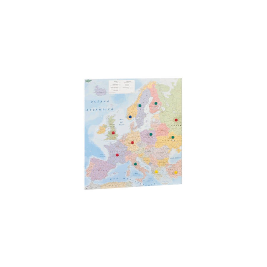 1946-MAPA EUROPA PLASTIFICADO SIN MARCO ENROLLADO 119X93 CM. FAIBO 163G