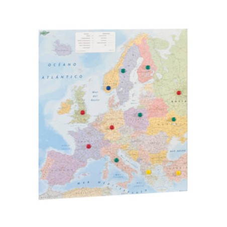 1946-MAPA EUROPA PLASTIFICADO SIN MARCO ENROLLADO 119X93 CM. FAIBO 163G