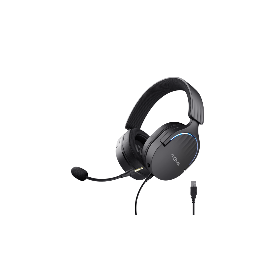 19469-Trust GXT 490 FAYZO Auriculares Alambrico Diadema Juego USB tipo A Negro
