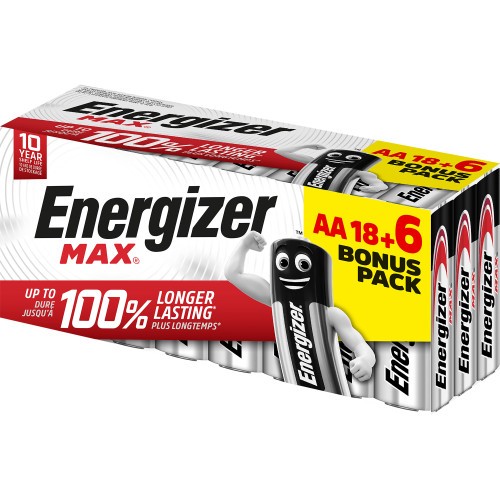 1947-CAJA 18+6 PILAS ALKALINAS POWER TIPO LR6 (AA) ENERGIZER E303513102
