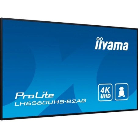 19507-MONITOR IIYAMA 65" 3840X2160, UHD, 500CD/M2, LANDSCAPE PORTRAIT, MM 2X 10W, 3X HDMI, USB 2.0 X2, WIFI, LAN, MEDIA