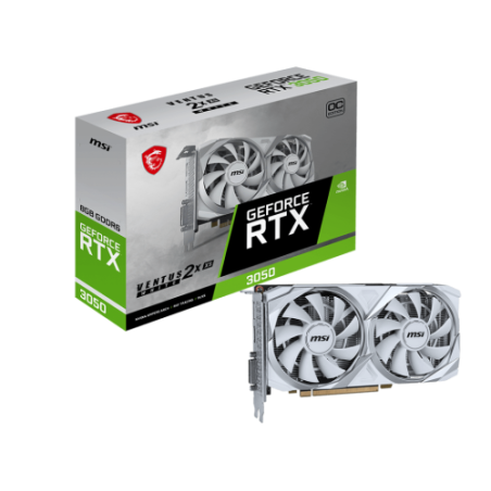 MSI VENTUS RTX 3050 2X XS WHITE 8G OC tarjeta grafica NVIDIA GeForce RTX 3050 8 GB GDDR6