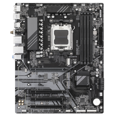 GIGABYTE B650 UD AX Placa Base - Compatible con CPUs AMD Ryzen Serie 9000, VRM de 6+2+2 fases, hasta 7600MHz DDR5 (OC), 1x PCIe 