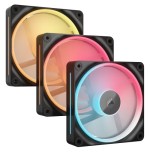 19642-Corsair iCUE LINK LX120-R RGB Carcasa del ordenador Ventilador 12 cm Negro 3 pieza(s)