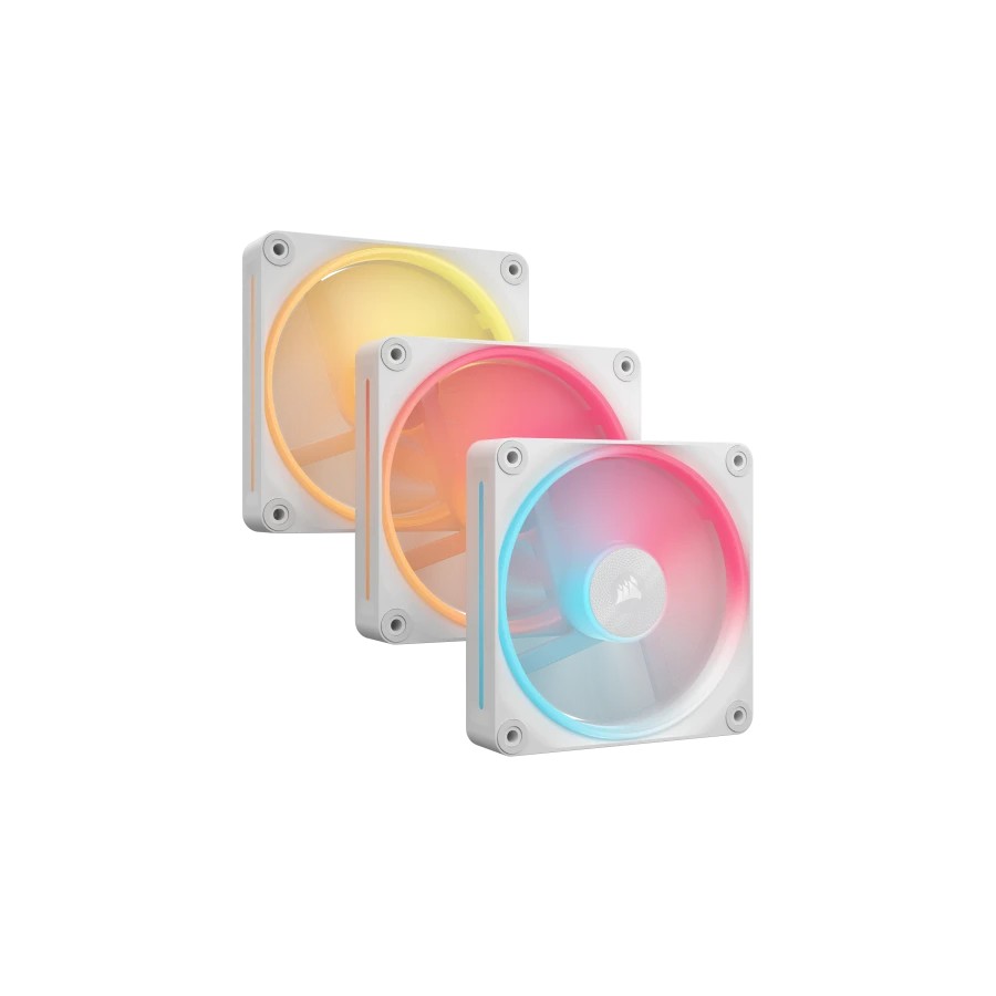19650-Corsair iCUE LINK LX120-R RGB Carcasa del ordenador Ventilador 12 cm Blanco 3 pieza(s)