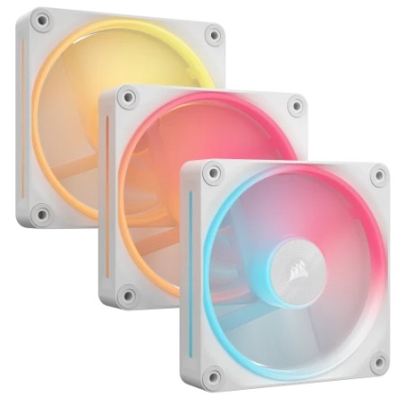 19650-Corsair iCUE LINK LX120-R RGB Carcasa del ordenador Ventilador 12 cm Blanco 3 pieza(s)